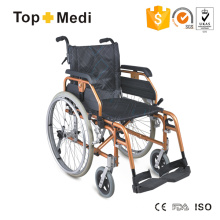 Cadeira de rodas multifunções de alumínio de alta qualidade ao ar livre com antiderrapantes